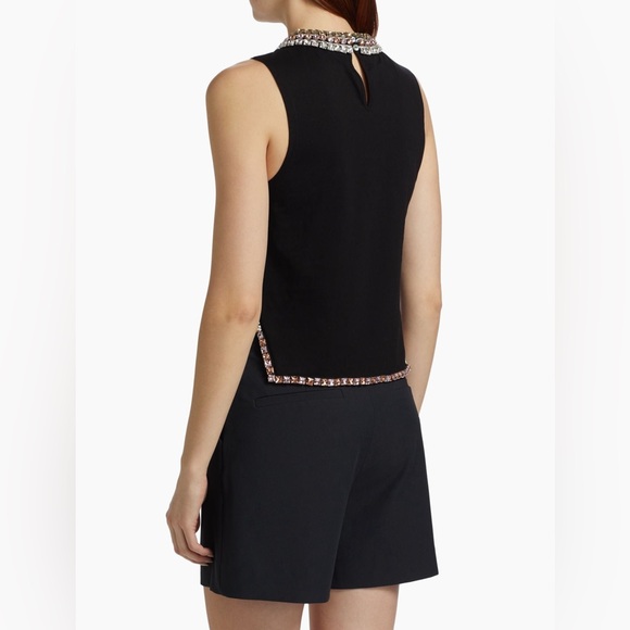Cinq a Sept Black Embellished Tank Top - Picture 4 of 11